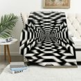thumbnail image 1 of Nawypu  Throw Blanket for Couch Sofa Bed, Luxury Christmas Buffalo Plaid Decor Black and White Checkered Blanket, Cozy Fuzzy Soft Lightweight Warm Blankets for Winter, 1 of 6