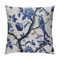 thumbnail image 1 of Nawypu  Throw Pillow Cover Chinoiserie Blue White Floral Pattern Spring Flowers and Birds Hand Oriental Decorative Throw Pillow Cushion Case for Home Couch Living Room Bed Pillowcase, 1 of 5