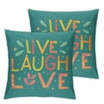 thumbnail image 1 of Nawypu Throw Pillow Cover Lettering Design Symbol Phrase Live Decoration Greeting Laugh Offer Love Script Word Font Abstract Decorative Square Pillow Case for Couch Sofa Home Decoration&nbsp;2pc, 1 of 6