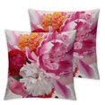 thumbnail image 1 of Nawypu  Throw Pillow Cover Luxurious Peony Flower Pillow Case Square Cushion Cover for Sofa Couch Home Car Bedroom Living Room Decorative 2pcs Red Pink White, 1 of 6