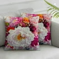 thumbnail image 1 of Nawypu Throw Pillow Cover Luxurious Peony Flower Pillow Case Square Cushion Cover for Sofa Couch Home Car Bedroom Living Room Decorative Red Pink White,Set of 2, 1 of 6