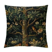 Nawypu Throw Pillow Cover William Tree of Life Morris Vintage Floral Pre Raphaelite Home Decor Pillowcase Lumbar Pillow Case Cushion Cover for Sofa Couch Bed