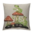 thumbnail image 1 of Nawypu  Throw Pillow Covers for Couch Frogs On Mushroom Bed Or Sofa Pillows Case Cartoon Cute Leap Adorable Green Red Spots Decorative Square Cushion Covers, 1 of 5