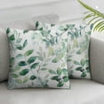 thumbnail image 1 of Nawypu Throw Pillow Covers Decorative Green Leaf Watercolor Eucalyptus Branches Floral with Plant Objects White Natural Greenery Twig Cushion Pillowcase Sofa Square Print,2 Pcs, 1 of 6