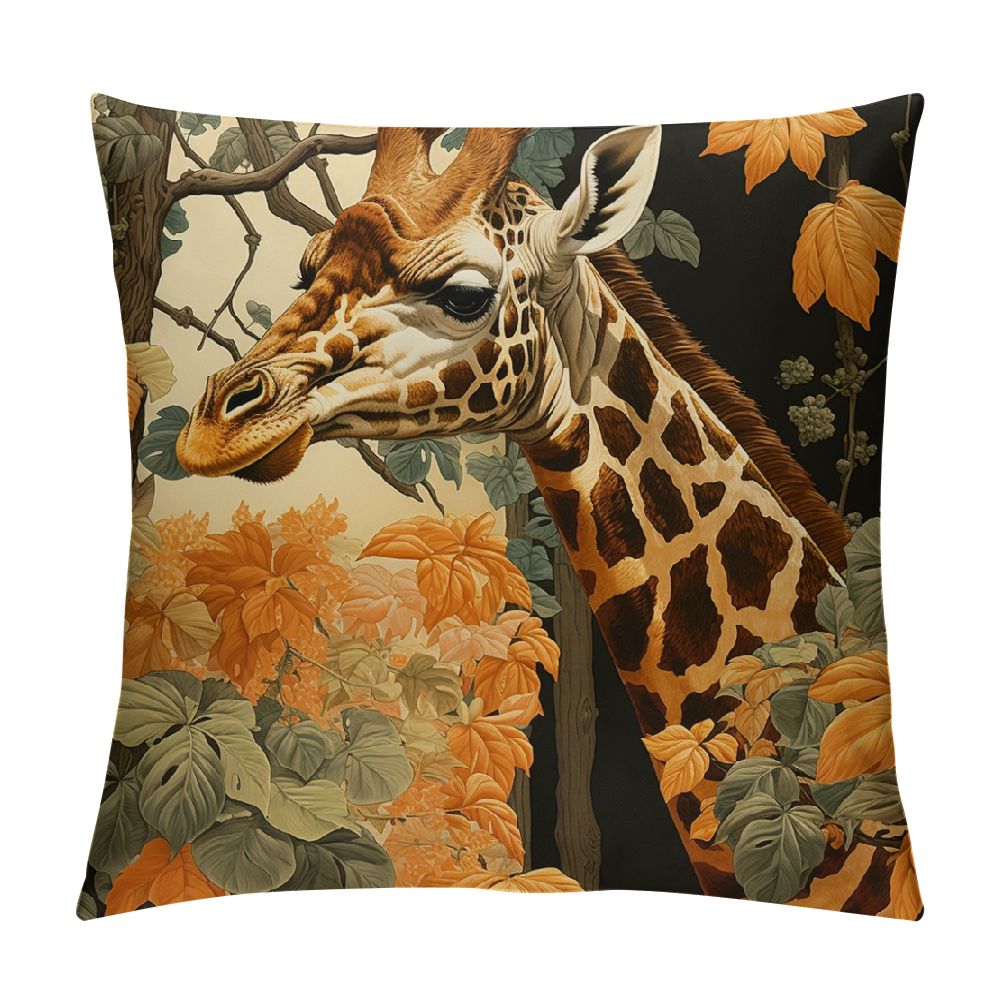 Safari Animals Nursing Pillow Cover - 22x18 Inch, Stretchy Polyester | Cute Lion Giraffe Elephant Zebra For Baby Boy Girl