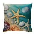 thumbnail image 1 of RUIYC Throw Pillow Covers Starfish and Seashell Summer Beach in Sea Caribbean Decor Pillow Cases Home Decorative Square Pillowcases, 1 of 5