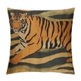 thumbnail image 1 of Nawypu  Tiger Fur Skin Lumbar Throw Pillow Cover Black Yellow Orange Brown Stripe Wildlife Home Oblong Throw Waist Pillow Case Decorative Cushion Cover Pillowcase Sofa Lumbar, 1 of 5