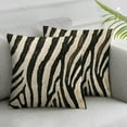thumbnail image 1 of Jiayy Tiger Print Animal Skin Black and Gold Throw Pillow Covers Decorative Square Zebra Stripes Pillow Case Cushion Cover for Couch/Bed/Car ,Set of 2, 1 of 6
