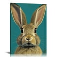 thumbnail image 1 of Nawypu Tin Sign Rabbit Bathroom Restroom Wall Tin Sign Retro Style Easter decorations, 1 of 5