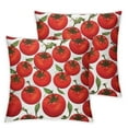 thumbnail image 1 of Nawypu Tomato Pattern Throw Pillow Covers Set of 2 Square Cushion Case Decorative Pillowcase for Home Sofa Couch Car, 1 of 6