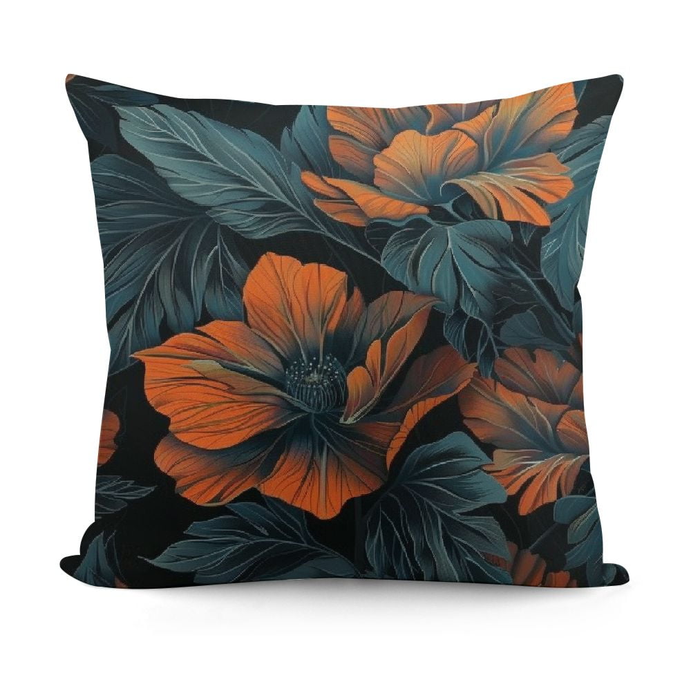 Nawypu Traditional Chinese Chinoiserie Cushion Cover Chinoiserie Coral Peony Floral Sofa Pillow