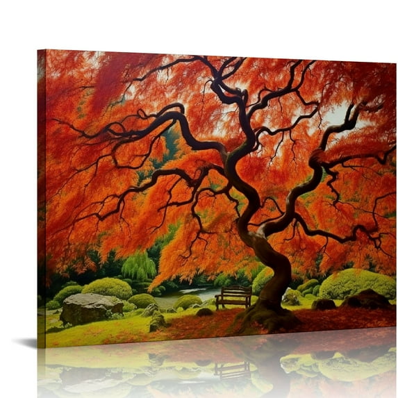 Nawypu Tree Fire Canvas Wall Art,