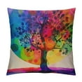 thumbnail image 1 of Nawypu  Tree Pillow Case, Colorful Tree Leaf Seems Butterfly  Cushion Cover Square Standard Home Decorative Throw Pillow for Men/Women Purple Green Blue, 1 of 5