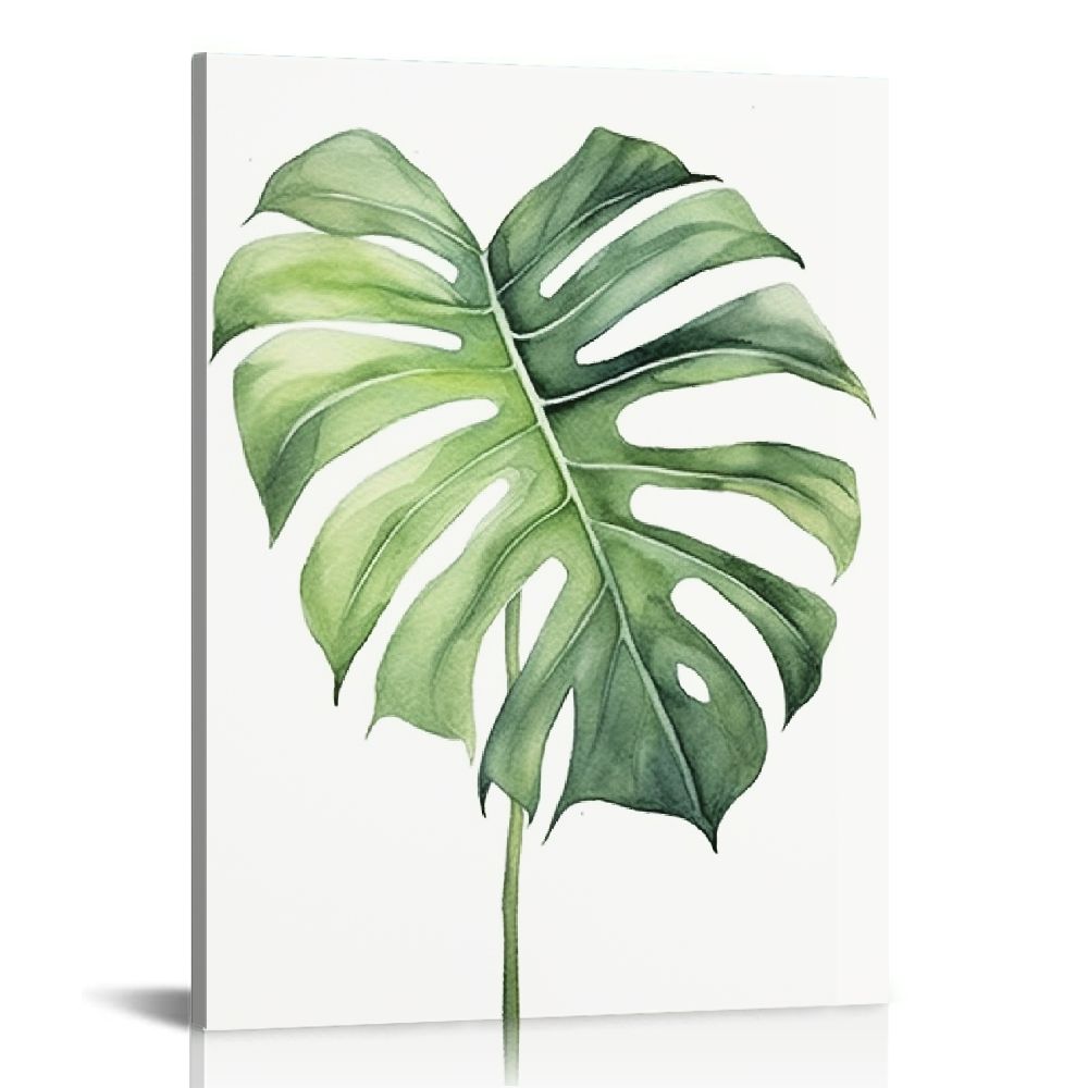 Nawypu Tropical Botanical Canvas Wall Art Prints Palm Banana Monstera ...
