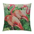thumbnail image 1 of Nawypu  Tropical Floral and Flamingo Throw Pillow Cover Home Bed Decorations Sofa Cushion Case Couch  Pillowcase Best Gift Square 18x18 inch, 1 of 5