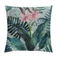 thumbnail image 1 of Nawypu Tropical Palm Leaf Print Pillow Cover Summer Blue Green Plant Leaves Throw Pillow Covers 18x18 inch Hawaiian Monstera Pillow Case for Outdoor Home Couch Bed Sofa,Double Side Printed, 1 of 5