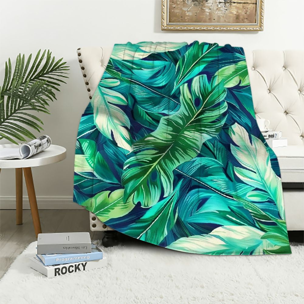 Tropical Palm Tree Hawaiian Print Blanket