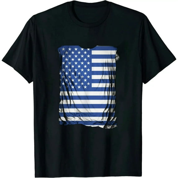 Nawypu US Police USA American Flag Back the Blue Lives Matter T-Shirt