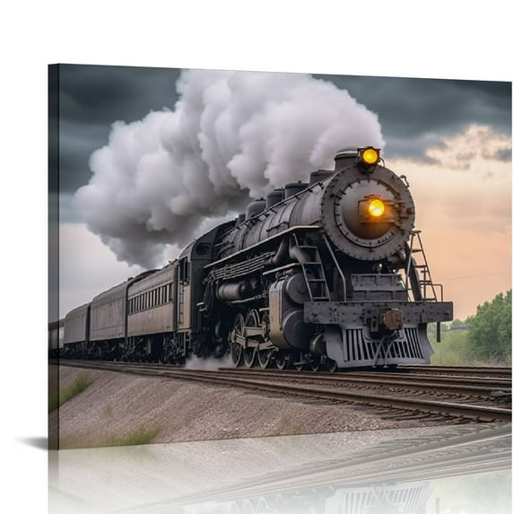 Nawypu Union Pacific Big Boy #4014 Steam Train Canvas Poster Wall Art Decor Print Picture Paintings for Living Room Bedroom Decoration
