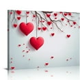 thumbnail image 1 of Nawypu Valentine Canvas Wall Art for Living Room Love Tree Wall Decor, Pink Red Aesthetic Paintings for Bedroom Office Kitchen Bathroom, Valentines Day Wall Pictures, 1 of 5