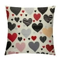 thumbnail image 1 of Nawypu  Valentine's Day Black Heart Throw Pillow Cover,Anniversary Wedding Cushion Case Decoration for Sofa Couch, 1 of 5