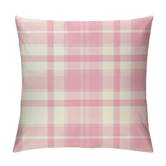 Nawypu Valentine's Day Pink and White Love Throw Pillow Covers,Valentine Plaid Wedding Cushion Case Decoration for Sofa Couch