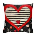 thumbnail image 1 of Nawypu  Valentine's Day Red Love Heart Decorative Throw Pillow Covers, Black White Buffalo Plaid Check Stripes Porch Outdoor Home Decor, Anniversary Wedding Holiday Farmhouse Cushion Case, 1 of 5