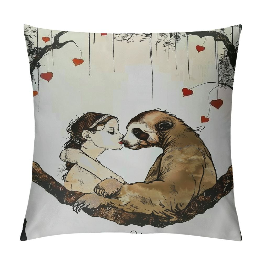 Nawypu Valentines Day Gifts,Wild Animal Sloths Boop Love Kiss Heart