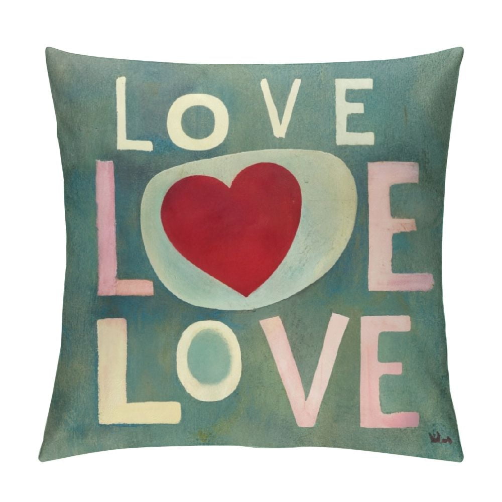 Nawypu Valentines Day Pillow Cover Farmhouse Valentines Day Decor for Home Pink Love Heart