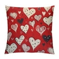 thumbnail image 1 of CMMY  Valentines Day Pillow Cover,White Hearts Decorations Holiday Farmhouse Decorative Pillow Case for Sofa Couch Decor, 1 of 5