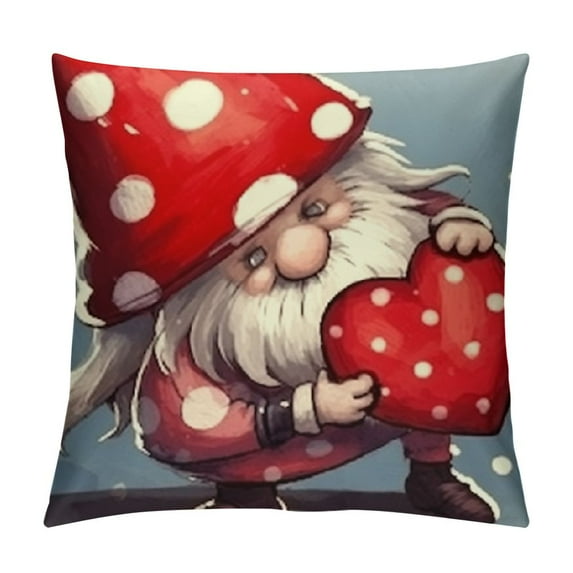 TIAOTIAOHOU Valentines Day Pillow Covers Valentines Day Decor for Home Red Polka Dots Love Heart Gnomes Pillows Decorative Throw Pillows Valentines Day Decorations