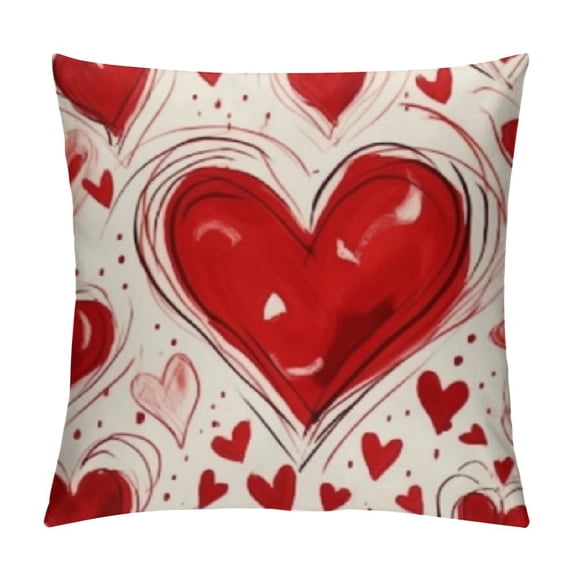 Nawypu Valentines Day Pillow Covers Valentines Day Decor Red Love Heart Love You More Valentine Pillows Decorative Throw Pillows Valentines Day Decorations
