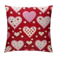 thumbnail image 1 of Nawypu  Valentines Day Throw Pillow Covers Love Heart Couples Decorations Cushion Covers Home Decor for Couch Girlfriend Sofa Bedroom, White Red, 1 of 5