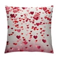 thumbnail image 1 of Nawypu Valentines Pillow Covers,Pink Love Heart Throw Pillows Case,Valentine's Day Anniversary Decorative Square Cushion Covers Farmhouse Outdoor Decor for Home Sofa Bed, 1 of 5