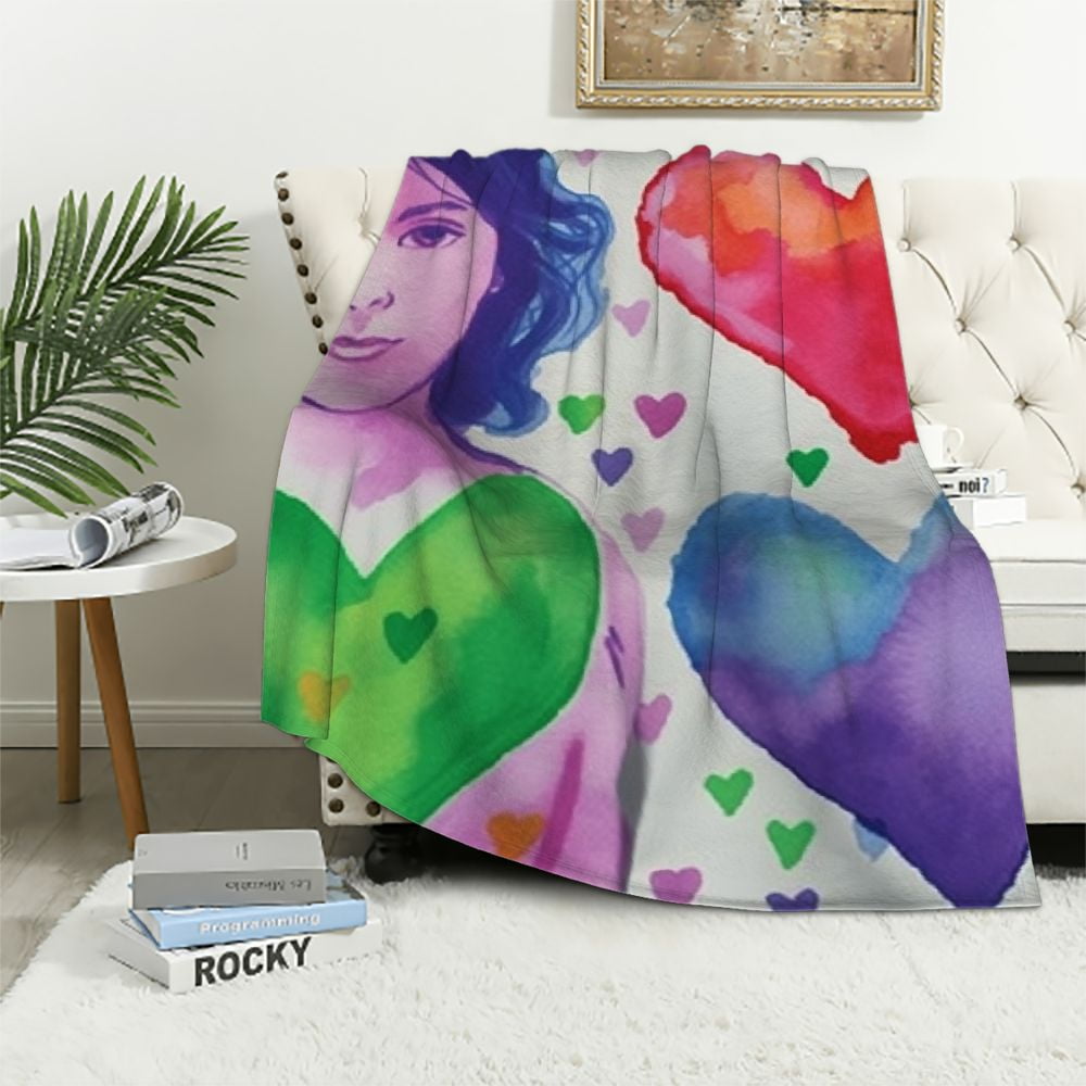 Nawypu Vaporwave Flannel All Seasons Lightweight Sheet Blanket（You