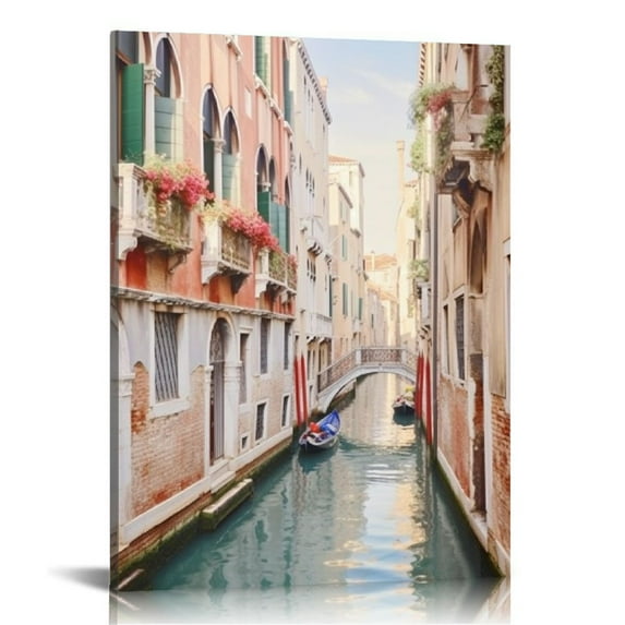 Nawypu Venice Morning - Italy Travel Photography Canvas Wall Art for Living Room Wall Decor Posters Painting Wall Artworks Pictures Bedroom Decoration
