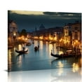 thumbnail image 1 of Nawypu  Venice Night Giclee Canvas Prints Wall Art Italy City Skyline Landscape Picture Paintings for Living Room Bedroom Home Decorations Modern Stretched and Framed Cityscape Artwork, 1 of 4
