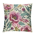 thumbnail image 1 of WERPE Vibrant Watercolor Peony Pillow Covers Girly Floral Design Hot Pink with Green Leaves Decorative Cushion Covers for Home Garden Outdoor Bed Deco, 1 of 5