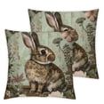 thumbnail image 1 of Nawypu Vintage Easter Pillow Covers Easter Bunny Flowers Cross Decorative Throw Pillow Covers Spring Rabbit Butterfly Pillow Cases for Easter Farmhouse Living Room Decor&nbsp;2pc, 1 of 6