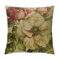 thumbnail image 1 of Nawypu Vintage Flower Throw Pillow Covers Peony Rose Home Decorative Pillow Covers Retro Square Decorative Cushion Covers, White, 1 of 5