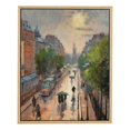 thumbnail image 1 of Nawypu  Vintage Framed Canvas Print Wall Art, Vintage French Cityscape Country Wall Art, Natural Scenery Wall Decor for Living Room, Office, Natural (Street Scene in Paris), 1 of 4