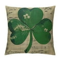 thumbnail image 1 of Nawypu  Vintage Happy ST. Patrick's Day Big Green Clover Cushion Cover Pillow Case Spring Décor(PL110), 1 of 5