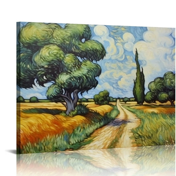 Nawypu Vintage Monet Canvas Wall Art Prints,Impressionist artwork for big walls Art Starry Night Posters For Bedroom Home Living Room