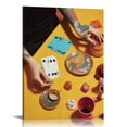 thumbnail image 1 of Nawypu  Vintage Orange Poker Posters Cute Funny Cocktail Casino Dice Chips Canvas Wall Art Poster for Bedroom Aesthetic Wall Decor Canvas Wall Art Gift Print, 1 of 4
