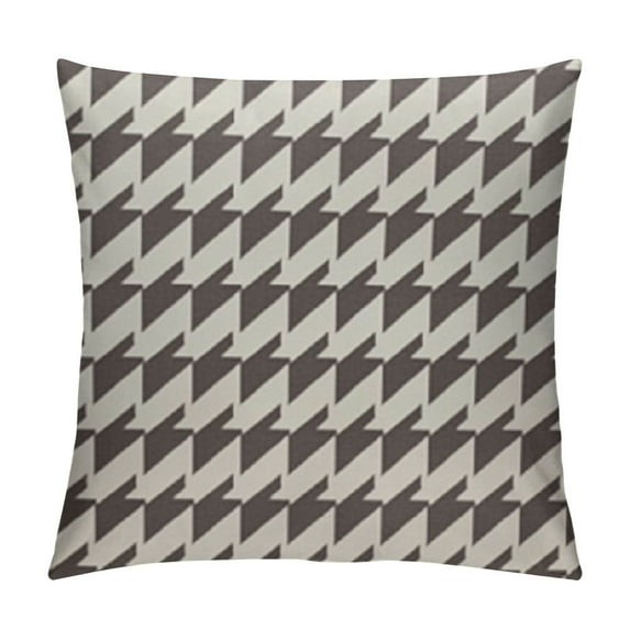 Nawypu Vintage Throw Pillow Cushion Cover, Traditional Scottish Houndstooth Pattern in Pastel Colors Tartan Plaid Retro, Decorative Rectangle Accent Pillow Case, Brown Umber
