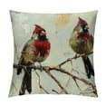 thumbnail image 1 of Awypu  Vintage Watercolor Red Birds Pillow Covers&nbsp;Cardinal Bird Pattern Decorative Pillowcase Decor Home Cushion Cover for Sofa 18x18 Inch, 1 of 5