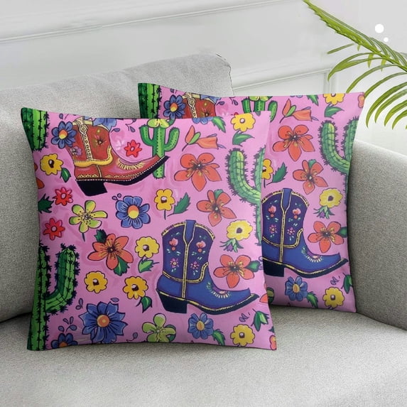 Nawypu Vintage Western Pillow Covers, Western Bedroom Decor Cowgirl Stuff Western Gifts for Women Bestie Throw Pillow Covers Pillow Cases for Home Living Room Cushion Couch Sofa Bed Bench 2pcs White