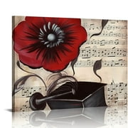 Nawypu  Violin Canvas Wall Art Piano Guitar Painting Pictures Musical Posters Jazz Vintage Artwork for Bedroom Office Bathroom