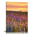 thumbnail image 1 of Nawypu Wall Art Beautiful blooming lupin flower New Zealand Canvas Print Pictures Stretched &amp; Framed Modern Wall Painting Home Decor for Living Room Bedroom Ready to Hang, 1 of 4