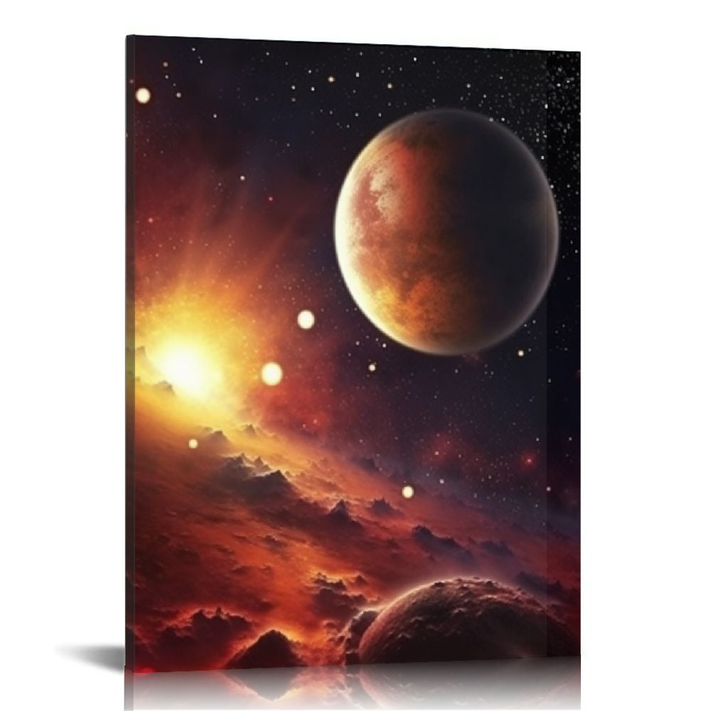 Nawypu Wall Art for Bedroom Outer Space Canvas Wall Art Universe
